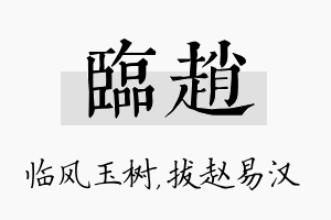 临赵名字的寓意及含义