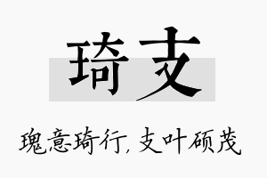 琦支名字的寓意及含义