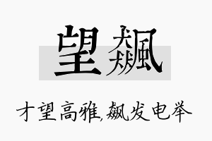 望飙名字的寓意及含义