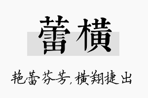 蕾横名字的寓意及含义