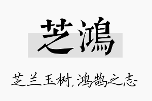 芝鸿名字的寓意及含义