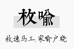 枚喻名字的寓意及含义