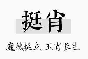 挺肖名字的寓意及含义