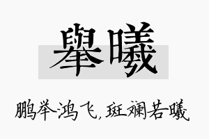 举曦名字的寓意及含义