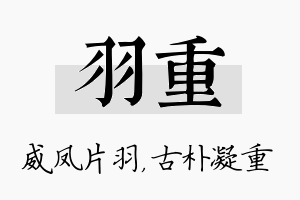 羽重名字的寓意及含义