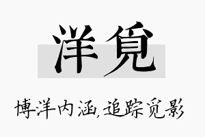 洋觅名字的寓意及含义