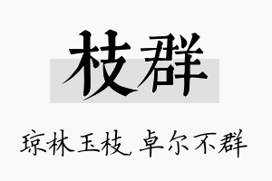 枝群名字的寓意及含义