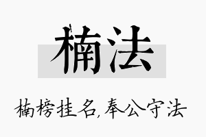 楠法名字的寓意及含义