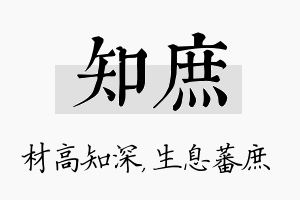 知庶名字的寓意及含义