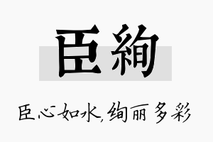 臣绚名字的寓意及含义