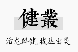 健丛名字的寓意及含义