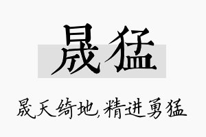 晟猛名字的寓意及含义