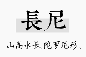 长尼名字的寓意及含义