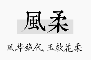 风柔名字的寓意及含义