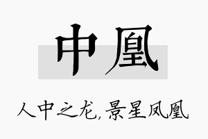 中凰名字的寓意及含义