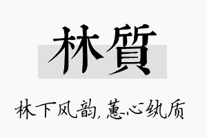 林质名字的寓意及含义