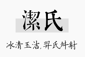 洁氏名字的寓意及含义