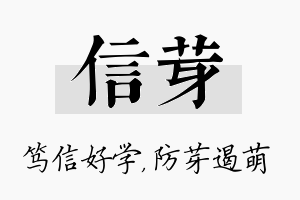 信芽名字的寓意及含义