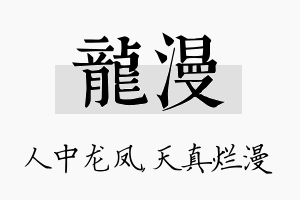 龙漫名字的寓意及含义