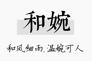 和婉名字的寓意及含义