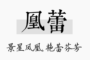 凰蕾名字的寓意及含义