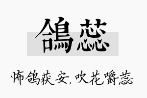 鸽蕊名字的寓意及含义