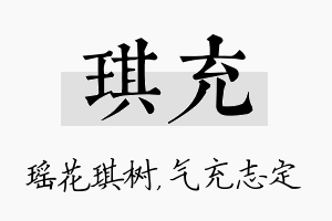 琪充名字的寓意及含义