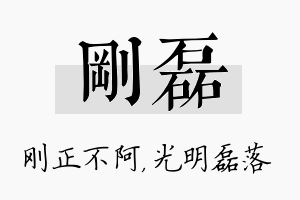 刚磊名字的寓意及含义