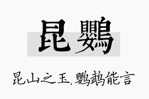 昆鹦名字的寓意及含义