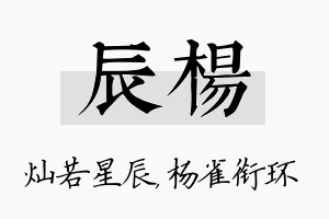 辰杨名字的寓意及含义