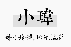 小玮名字的寓意及含义