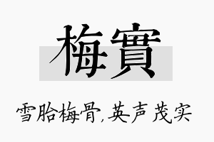 梅实名字的寓意及含义