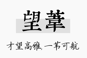 望苇名字的寓意及含义