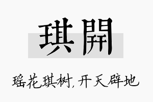 琪开名字的寓意及含义