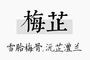 梅芷名字的寓意及含义