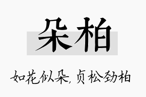 朵柏名字的寓意及含义