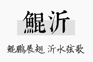 鲲沂名字的寓意及含义