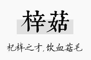 梓菇名字的寓意及含义