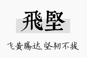 飞坚名字的寓意及含义