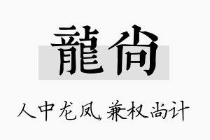 龙尚名字的寓意及含义