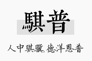 骐普名字的寓意及含义