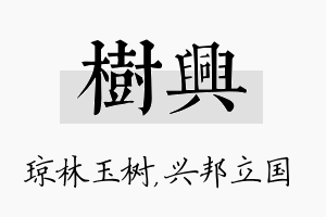 树兴名字的寓意及含义