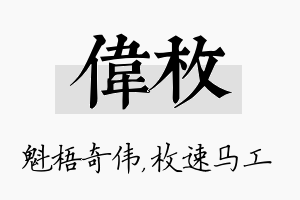 伟枚名字的寓意及含义