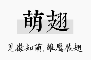 萌翅名字的寓意及含义