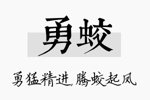 勇蛟名字的寓意及含义