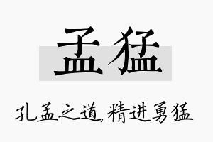 孟猛名字的寓意及含义