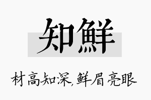 知鲜名字的寓意及含义