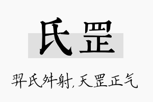 氏罡名字的寓意及含义