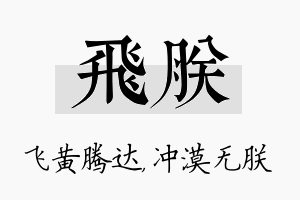 飞朕名字的寓意及含义