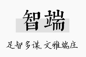 智端名字的寓意及含义